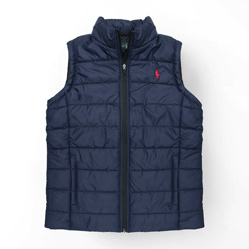 RL Navy Sleeveless Puffer Jacket